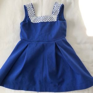 Janie and Jack Deep Blue Cotton Dress 2T